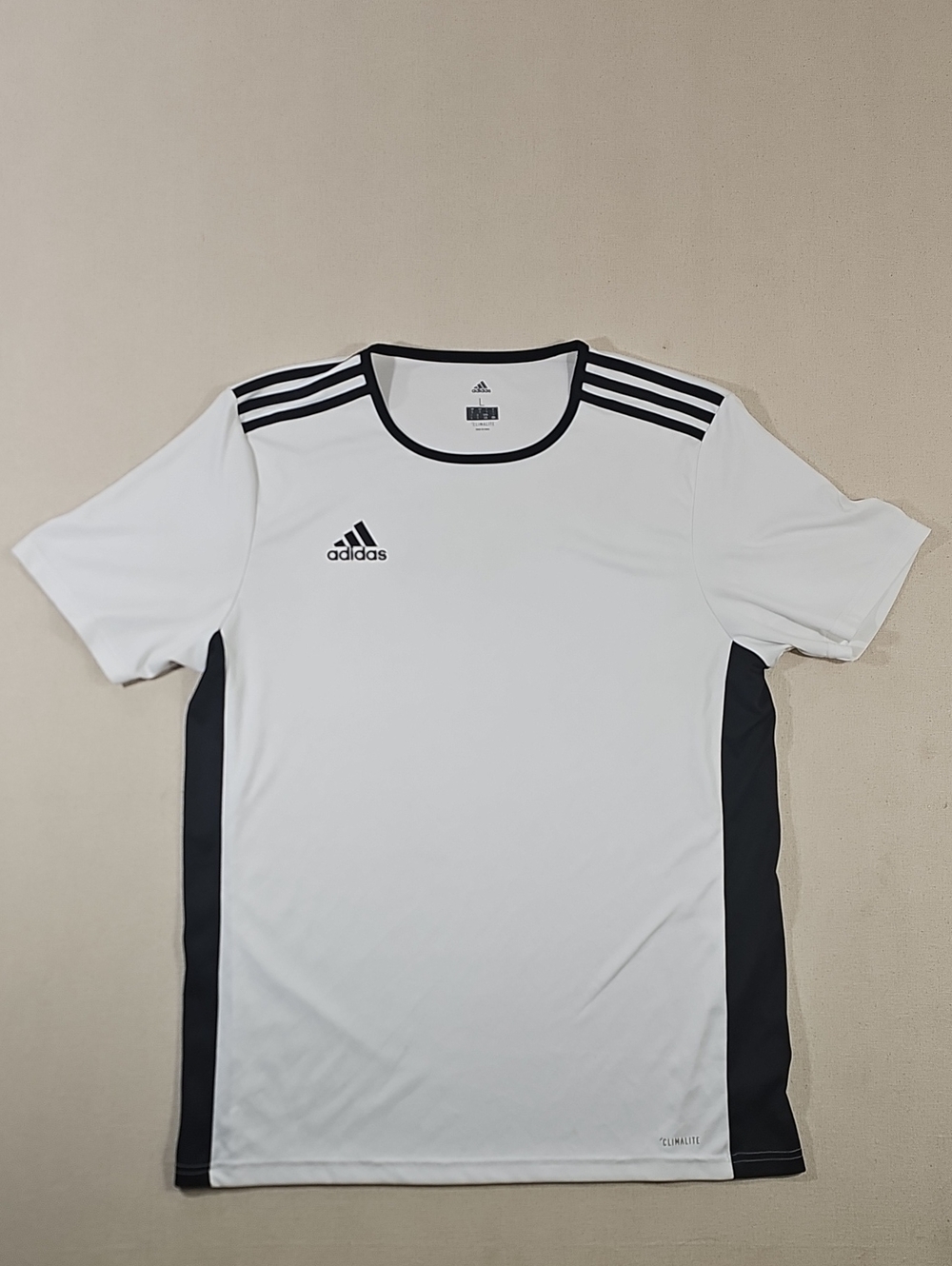 adidas Men’s White Jersey with Black Accents